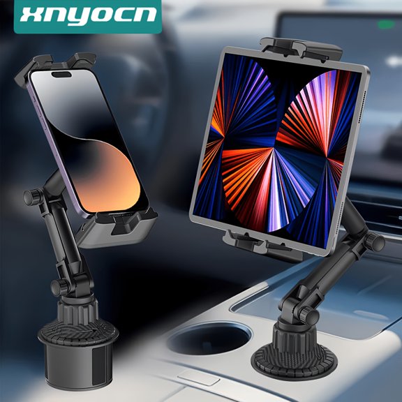 Tablet Stand Cup Slot 360 Adjustable Smartphone Holder 270 Tilt Bar Triangular Base Ram Mount SUV Tools for iPad Pro 11 Air