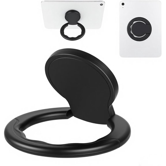 Tablet Stand with Hand Strap Universal Tablet Hand Strap Holder 360 Degree Rotating Sticky Tablets Stand Loop Fastening Handle Grip with Adjustable Length for All 7-11" Tablets (Ring Shape)