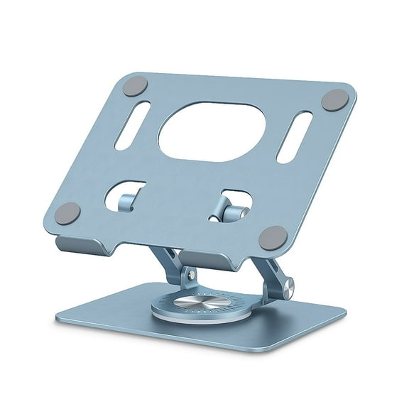 Tablet Stand for Desk, KEXIN Aluminum Adjustable Universal Tablet Holder - Compatible with iPad, 360°Swivel Base, Blue