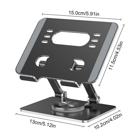 Tablet Stand for Desk,RAOYI Adjustable Portable Pad Holder,As Phone Stand,Compatible with 4-13" Tablet iPad, Kindle, Nexus, Tab, Balck