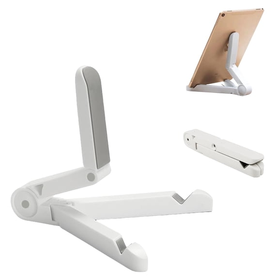 Tablet Stands and Holders Adjustable,iPad Stand, Portable Tablet Stand Holder for iPad, Kindle Fire Tablets, Desktop Mobile Phone Stand (White)