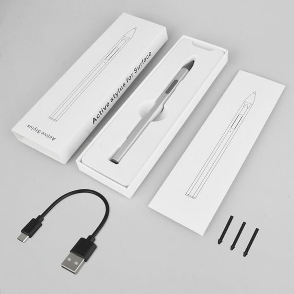 Tablet Stylus Pen For Microsoft Surface Pro 3 4 5 6 7 Go Pro X Book Laptop Pen Silver