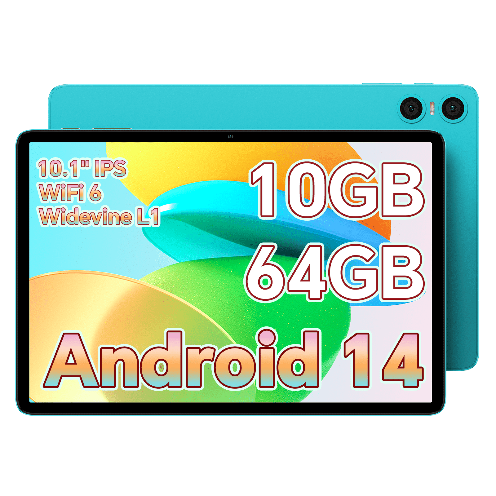 Tablet TECLAST 10 inch Android 14 Tablet, P30 10GB RAM 64GB ROM 1TB TF Tablets for Kids Adults WiFi 5G/2.4G, Octa Core, 1280*800 HD, Bluetooth 5.4, Google GMS, 2MP+5MP Dual Camera