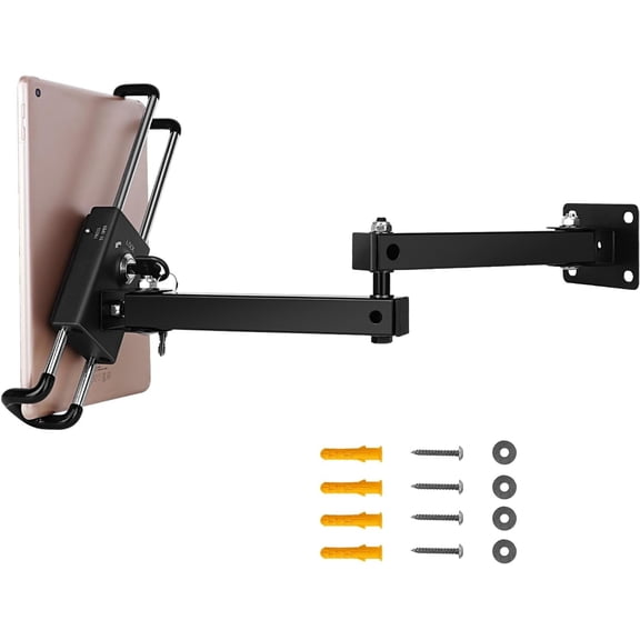 Tablet Wall Mount Bracket for 7-13 inch Tablets, Anti-Theft Adjustable Stand Holder