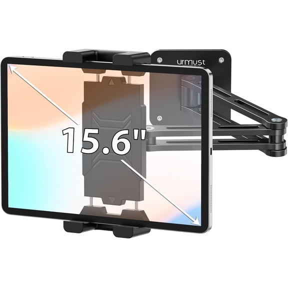 Tablet Wall Mount Holder for iPad, 360Rotation Adjustable Tablet Stand Holder with Aluminum Extendable Arm, for iPad mini/Air/Pro/Galaxy Tab/Kindle, All 4.7-15.6" Phones & Tablets