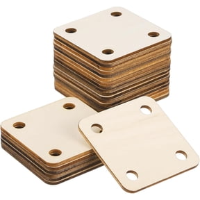 Tablet Weaving for Crafters and Beginners, 24 Pack 2 x 2 Inch Boxwood Square Cards, 4 Holes, No Required