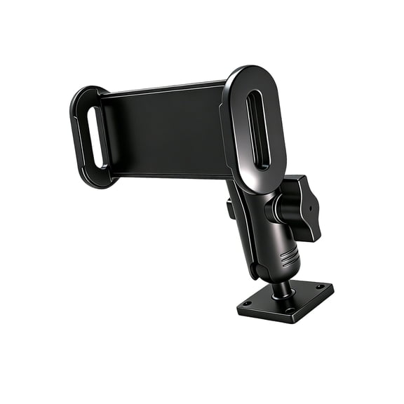 Tablet and Phone Wall Mount Holder for 5 to 12.9 Inch Devices, Adjustable Foldable Arm with Screw Base for Car Desk Boat