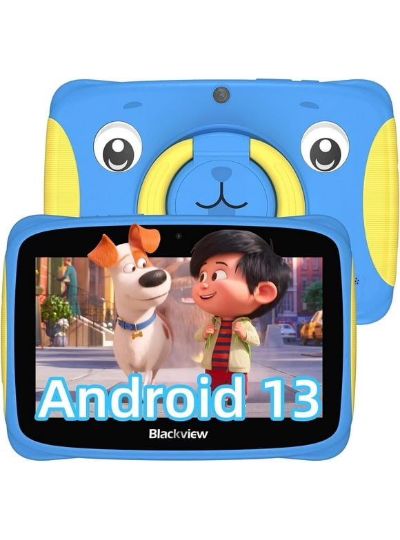 Tablet for Kids Blackview Tab 3 Kids 7 inch Tablets 4GB RAM 32GB ROM 3280mAh Android 13 Wifi Learning Tablet with Case, Blue