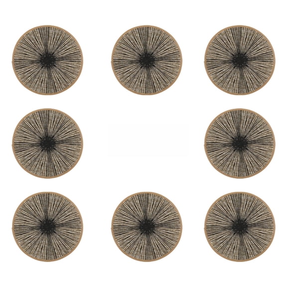 Tabletex 8pcs Round Jute Placemats, Boho Farmhouse Table Decor Mats