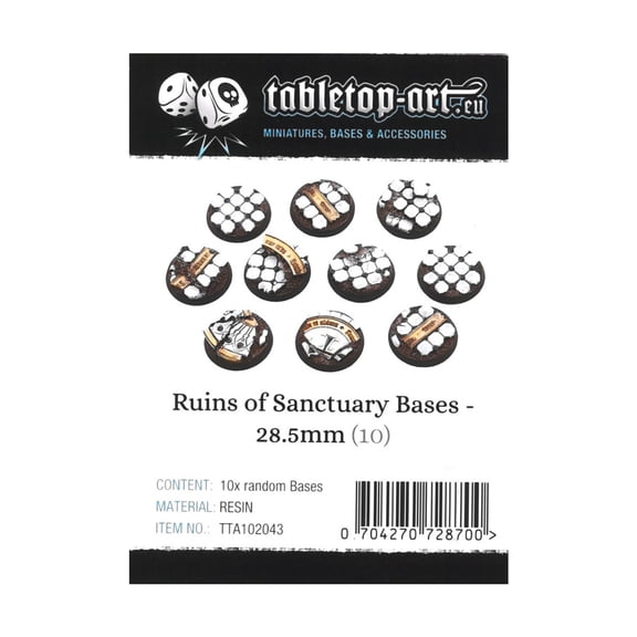 Tabletop Art 28.5mm Round Base - Ruins of Sanctuary (10) New