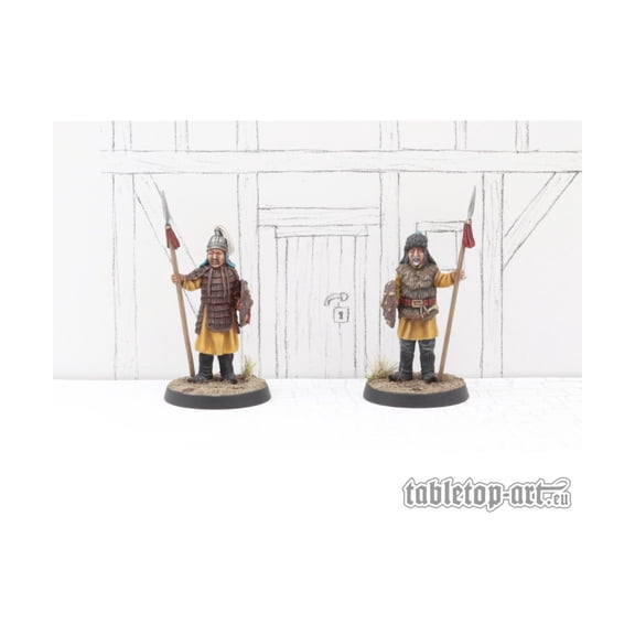 Tabletop Art Townsfolk Miniatures - Mongolian Guardians New