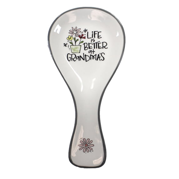 Tabletop Better At Grandmas Spoon Rest Ceramic Cooking Kitchen 75635