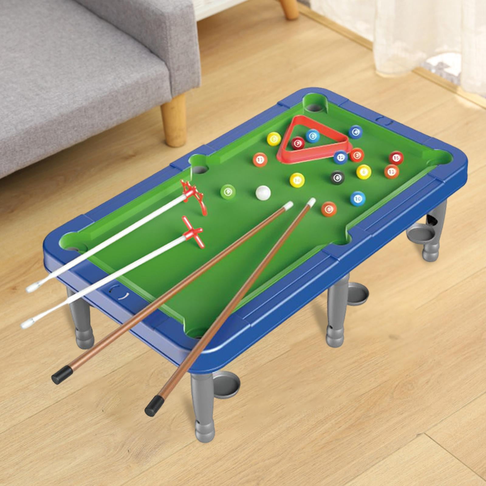 Tabletop Billiards Game Office Use Billiard Cues Chalk, Racking