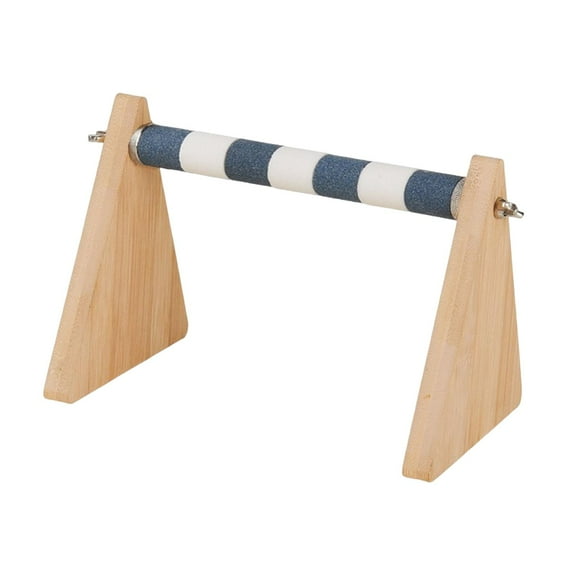 Tabletop Bird Perch Desktop Bird Stand Grinding Claw Bird Training Stand Bird Play Stand for Macaw Finch Cockatoo Lovebird Gym Accessories Gray White 20mm