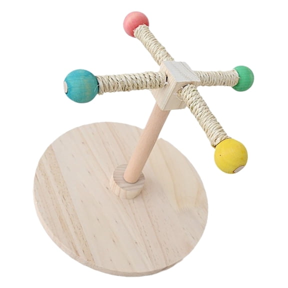 Tabletop Bird Perch With Easy Installation for Parrots Parakeets Conures Lovebirds Cockatiels Interactive Spinnings Toy