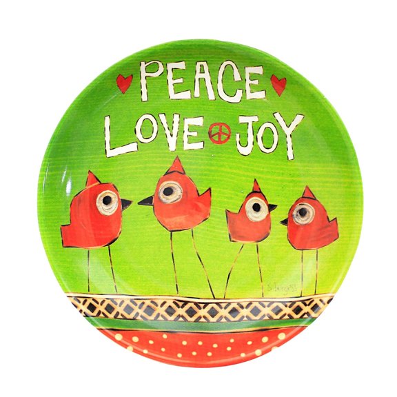 Tabletop Birds Appetizer Plate Stoneware Izzy & Oliver Christmas 6044341