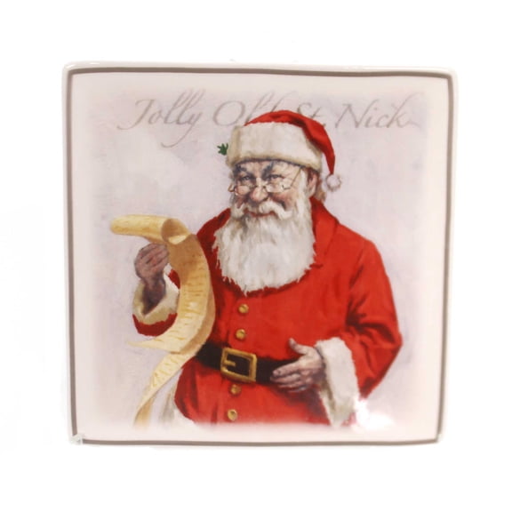Tabletop Christmas Icons Snack Plates Ceramic Darren Gygi 2020180159 St Nick