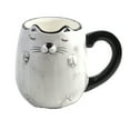 thumbnail image 1 of Tabletop Cat Bas-Relief Mug Ceramic Kitty Beverage Em53824 White, 1 of 3