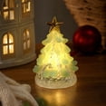 thumbnail image 1 of Tabletop Christmas Night Light, Lighted Mini Glass Christmas Tree with Star Topper, Festive Holiday Centerpiece for Home Mantel Shelf Office Desk Party Decoration, 1 of 7