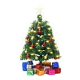 thumbnail image 1 of Tabletop Christmas Tree, Artificial Christmas Tree, Mini Christmas Tree with Lights and Ornaments for Desktop Window Walkway Decoration, Easy To Assemble Durable Plastic Indoor Home Party Decor, 1 of 6