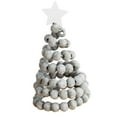 thumbnail image 1 of Tabletop Christmas Tree Decorative Mini Christmas Tree for Gifts Party Decor Gray Beads, 1 of 7