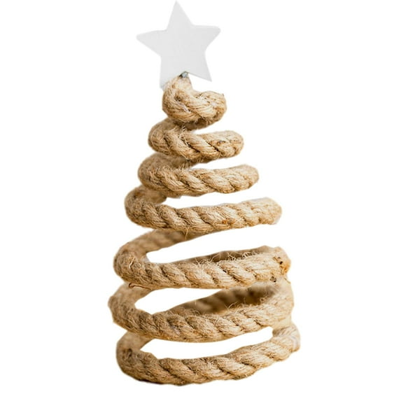 Tabletop Christmas Tree Decorative Mini Christmas Tree for Gifts Party Decor Hemp Rope