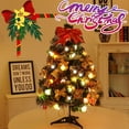 thumbnail image 1 of Tabletop Christmas Tree Mini Christmas Tree with LED Lights & Ornaments, for Table Top Desk Holiday Decoration, 2Pcs, 1 of 7