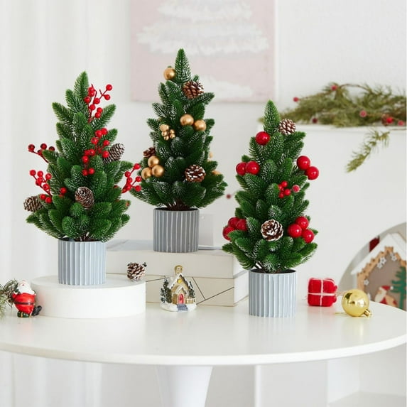 Tabletop Christmas Trees, Small Christmas Tree Ornament Mini Christmas Tree Christmas Decoration Scene Setting For Living Room Desk Bedroom Ornaments