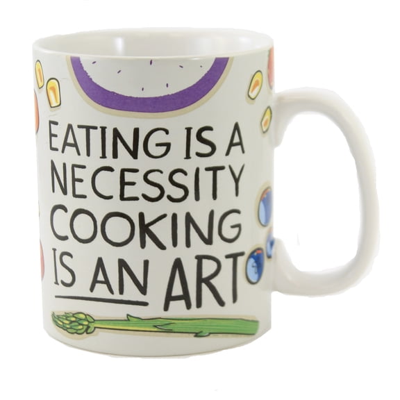 Tabletop Cooking Is An Art Mug Stoneware Eating Necessity 104476