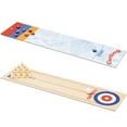 Tabletop Curling Game, 3 in 1 Curling, Bowling, Shuffleboard Game Set
