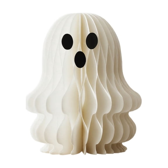 Tabletop Decoration Honeycomb Ghost 4.3 Inch Tall Paper Halloween Party Decor for Indoor Home Use