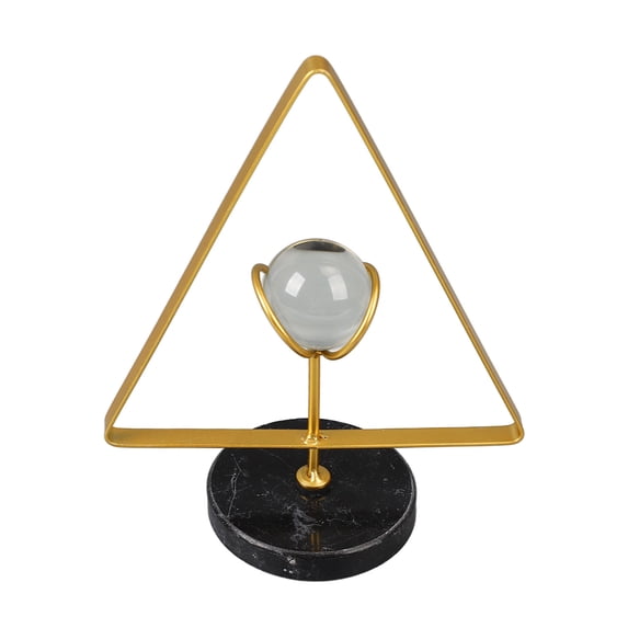 Tabletop Decoration Iron Geometric Frame Faux Crystal Ball Modern Desktop Ornament For Study Living Room Office