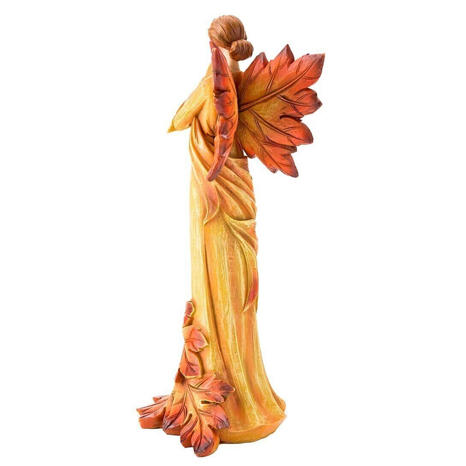 Tabletop Decoration Mothers Day Autumn Angel Resin Crafts Maple Leaf