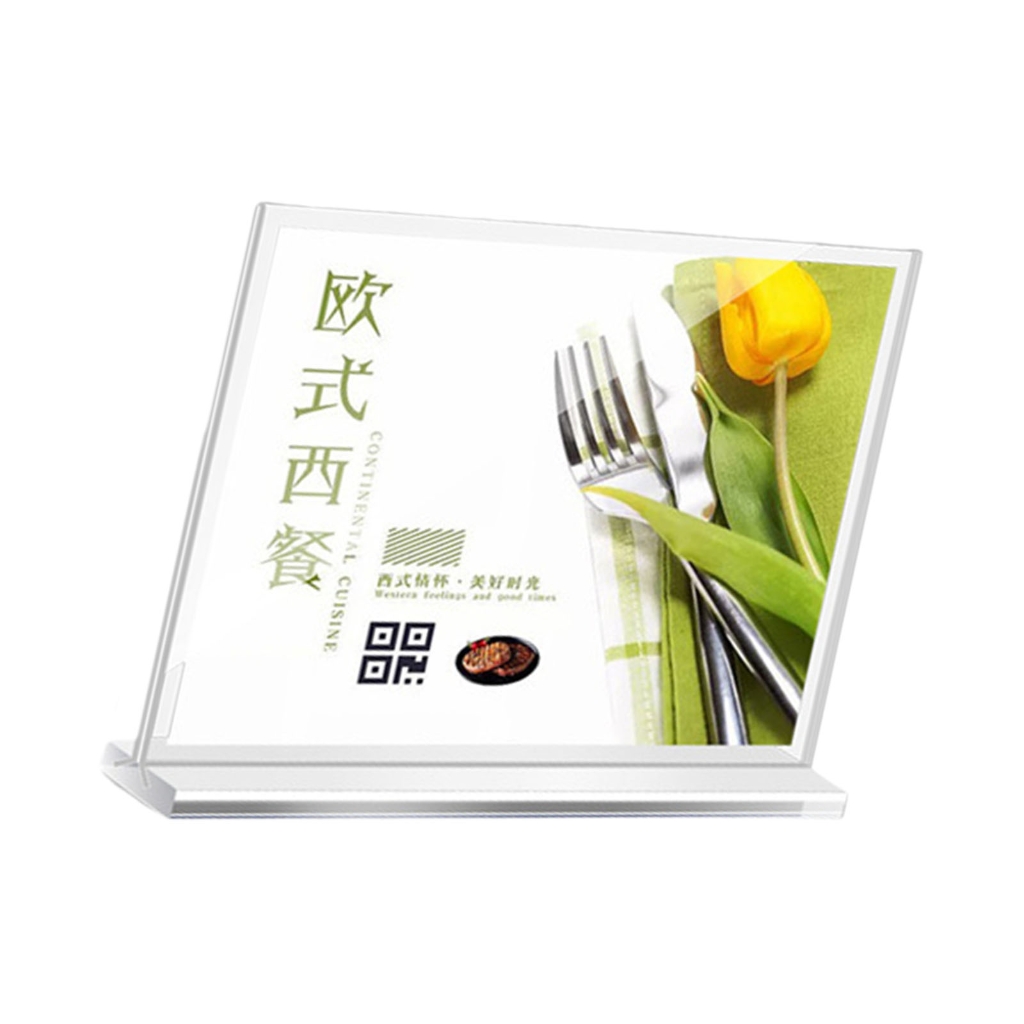 Tabletop Easy Change Desktop Signage System With Clear Frame For Retail ...