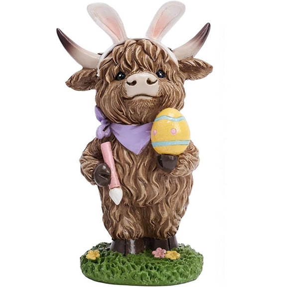 Tabletop Farm Animal Resin Figurine 5.51 in Easter Home Party Spring Decoration