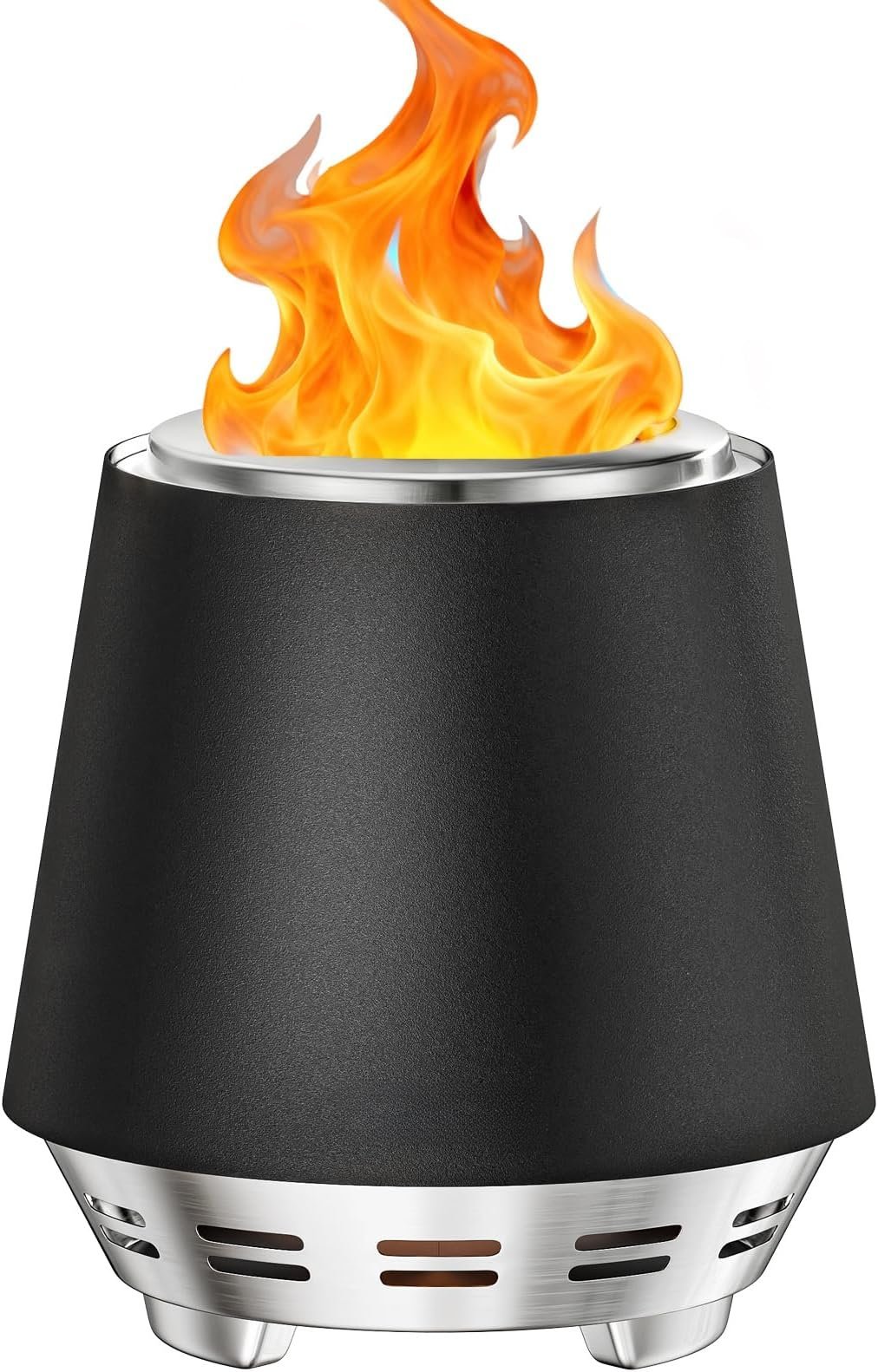 Tabletop Fire Pit with Stand, Stainless Steel Firepit for Camping ...