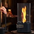 thumbnail image 1 of Tabletop Fire Pit with Windproof Borosilicate Glass, Premium Table Fireplace, Decoration for Home, Balcony & Backyard, Gift for Movie Nights Housewarming, Parties-Black, 1 of 7