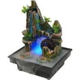 thumbnail image 1 of Tabletop Fountain, Desktop Fountain Waterfall with Rockery,  Meditation Indoor Waterfall Feature with LED Lights, Bedroom Desk Décoration Atomizing Humidifier Fountain for Indoor Home Office, 1 of 9
