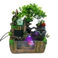 thumbnail image 1 of Tabletop Fountain Indoor Desktop Mountain Waterfall Ornament with LED Decor 110V, 1 of 12