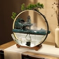 thumbnail image 1 of Tabletop Fountain with LED Light Ring, Tabletop Mist Fountain Gift Indoor Landscape Decor, 1 of 18