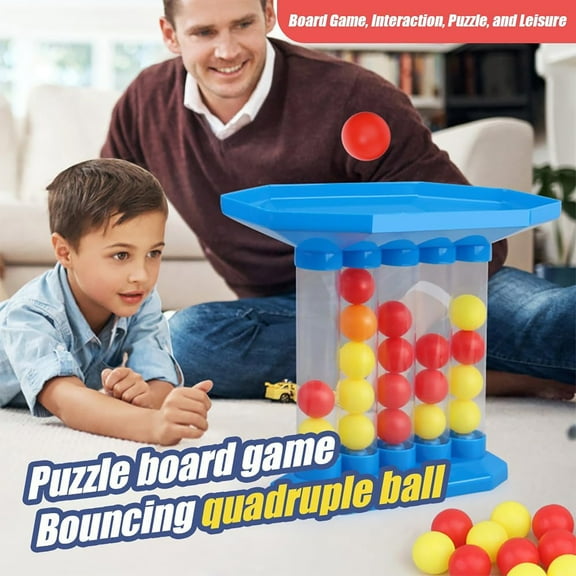 Tabletop Games Connect Game Board Game for Adults - Interactive Classic Pong Tabletop with 4 Shots and Bouncing Action