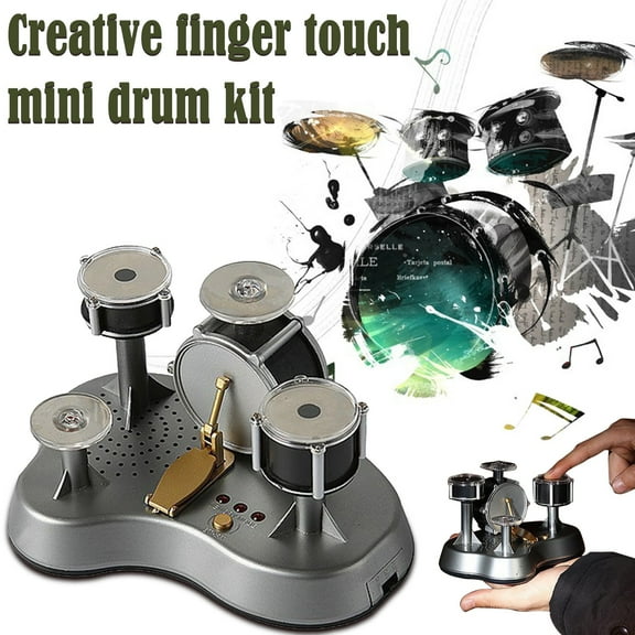 Tabletop Games Kit Desktop Drum Set for Education and Entertainment | Finger Electronic Drum Kit for Beginners and Students without Color/Size Details