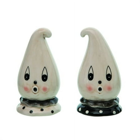 Tabletop Ghost Salt And Pepper Shakers Halloween Boo Spooky Shaker R0016 Blk/Wht