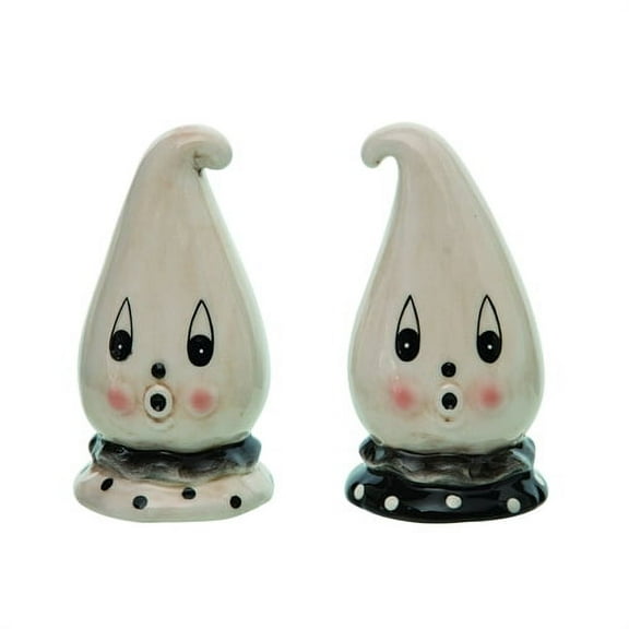 Tabletop Ghost Salt And Pepper Shakers Halloween Boo Spooky Shaker R0016 Blk/Wht