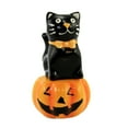 thumbnail image 1 of Tabletop Halloween Salt & Pepper Set Ceramic Pumpkin Jack-O-Lantern 7304878 Cat, 1 of 3