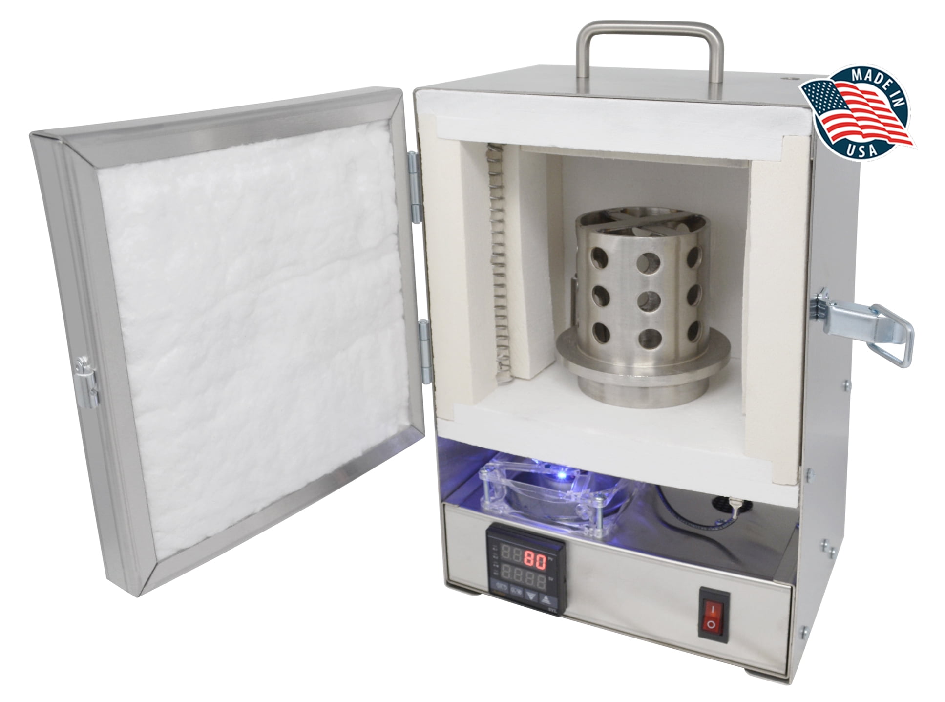 Tabletop Hi-Temp 2200F Electric Burnout Oven Vent Hole PROGRAMMABLE Controller Furnace Jewelry Making Dental Cast Wax 3D Resin PLA Burnout Oven Kiln - FUR-0156