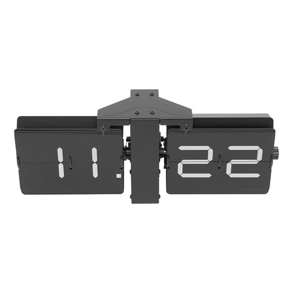 Tabletop Home Wall Clock Battery Operated Retro Flip Clock Digital Display Screen Black
