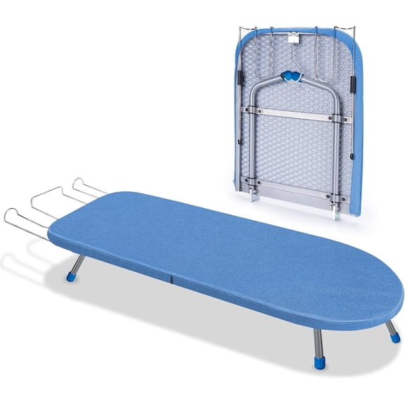Tabletop Ironing Board with Iron Rest, 32" x12'' Metal Mesh Panel