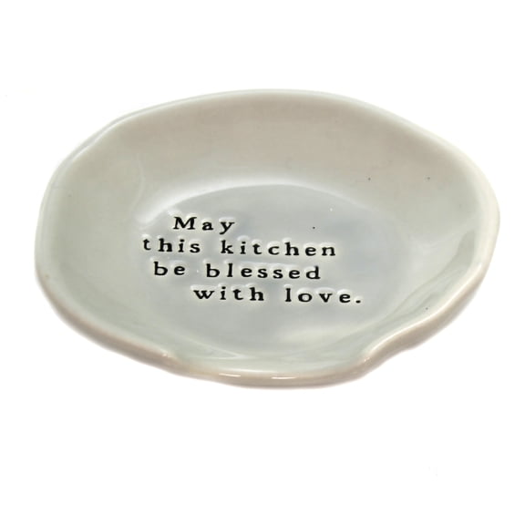 Tabletop Kitchen Blessed Spoon Rest Ceramic Cooking Spoon Holder 638713475503
