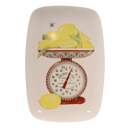 Tabletop Kitchen Platter Ceramic Lemons Bumble Bee Da9404a Scale